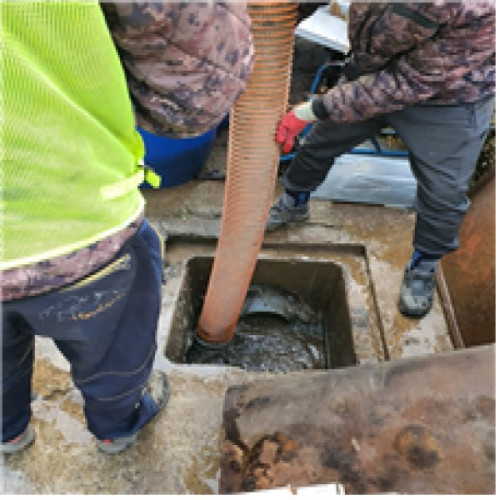 김포 원산리 가온누리푸드 오수라인 및 맨홀 준설작업(2)