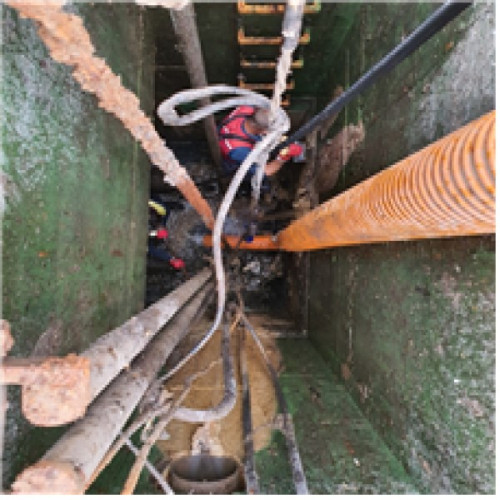 인천 서구 SM상선 경인터미날 오수중계펌프실 준설 및 오수펌프 설치작업(1)